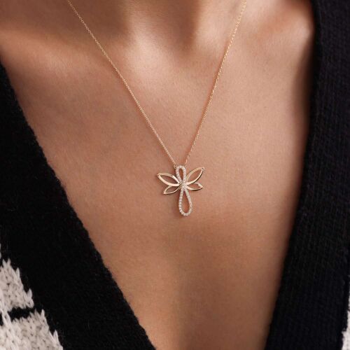 Altın Yusufcuk Kolye Sonsuzluk Tasarım - SembolGold