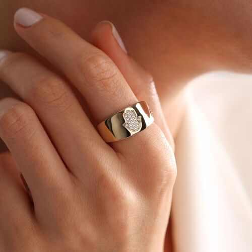 Altın Yüzük Özel Tasarım Hamsa - SembolGold