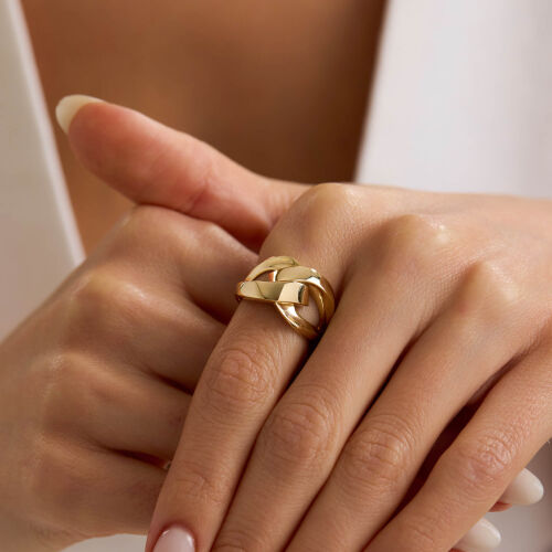 Aurora Flow 14 Ayar Altın Yüzük - SembolGold