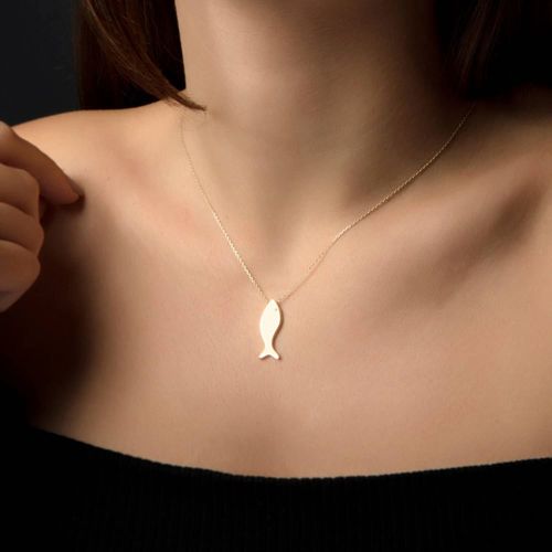 SembolGold - Balık Altın Kolye 14K Gold (1)