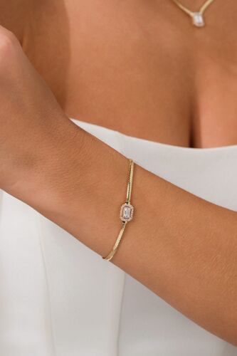 Balık Sırtı Altın Baget Bileklik - SembolGold