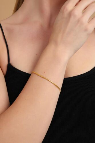 Balık Sırtı Bileklik 22 Ayar 18 cm 2 mm - SembolGold