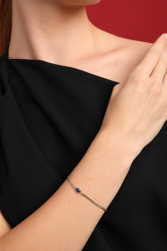 Balık Sırtı Bileklik Blur Opal Taşlı 17+3 cm En 3 mm - SembolGold