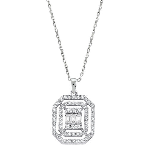 Beyaz Altın Baget Kolye - SembolGold