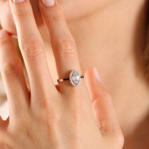 Beyaz Altın Baget Yüzük Markiz - SembolGold