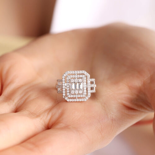 Beyaz Altın Baget Yüzük Nova Form - SembolGold