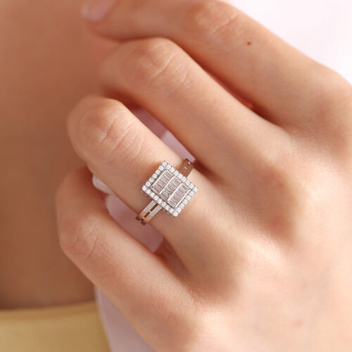 Beyaz Altın Baget Yüzük Özel Tasarım - SembolGold