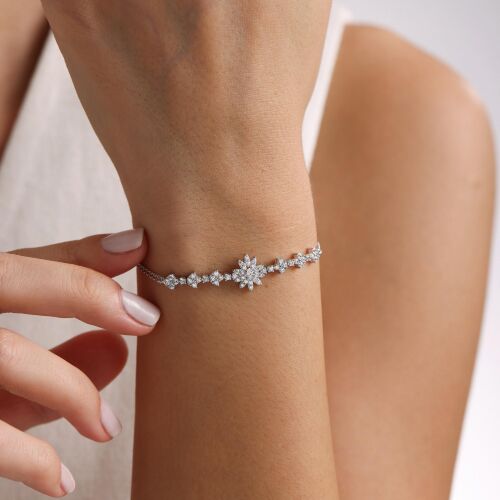 Beyaz Altın Su Yolu Prenses Zincir Bileklik - SembolGold