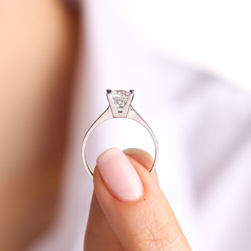 Beyaz Altın Tektaş Yüzük - SembolGold