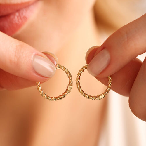 Burgulu Altın Halka Küpe 1.5 cm - SembolGold