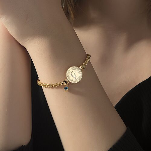 Çeyrek Bileklik Gözlü Güverse Zincirli - SembolGold