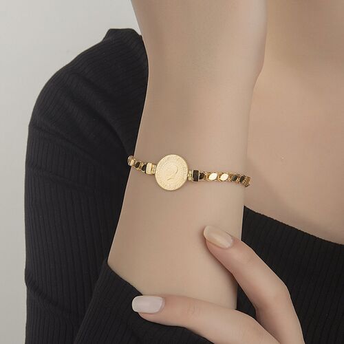 Çeyrek Altın Bileklik Pullu Zincirli - SembolGold