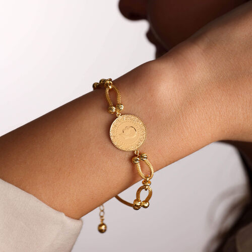 Çeyrek Ziynet Altın Bileklik Tifany Zincirli - SembolGold