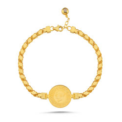 Çeyrekli Bileklik Pullu Zincir 18+2 cm - SembolGold