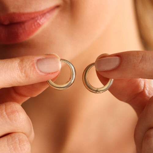 Deniz Kabuğu Altın Halka Küpe 1.5 cm - SembolGold