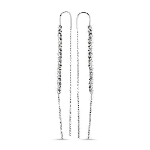 Dorikalı Altın Küpe 14K Beyaz Gold - SembolGold