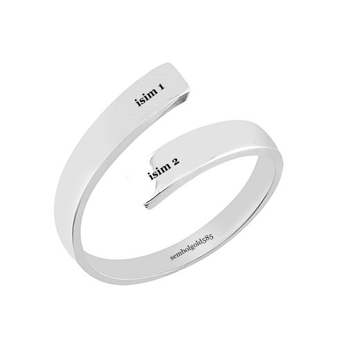 SembolGold - Eklem Altın Yüzük 14K Rose & Beyaz Gold (1)