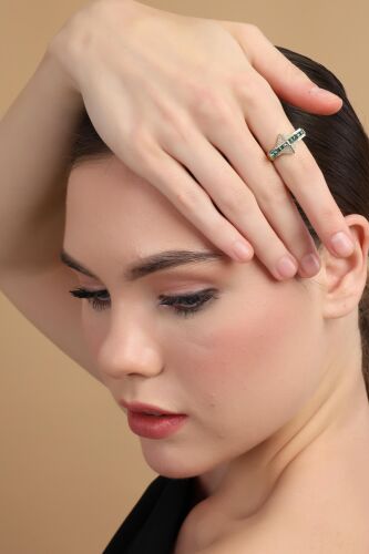 Emerald Star Gold 14 Ayar Altın Yüzük - SembolGold