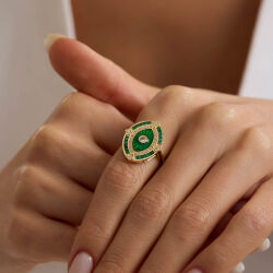 Emerald Vision 14 Ayar Altın Yüzük - SembolGold