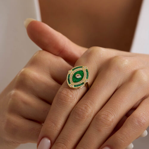 Emerald Vision 14 Ayar Altın Yüzük - SembolGold