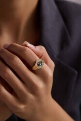 Eye Ring Firuzeli Şövalye - SembolGold