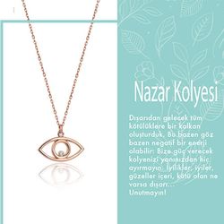SembolGold - Göz Pırlanta Kolye (1)