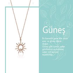 SembolGold - Güneş Pırlanta Kolye (1)