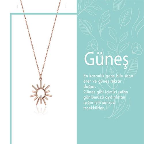 SembolGold - Güneş Pırlanta Kolye (1)