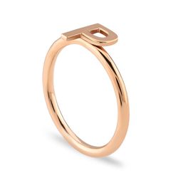 SembolGold - Harf Altın Yüzük ROse (1)