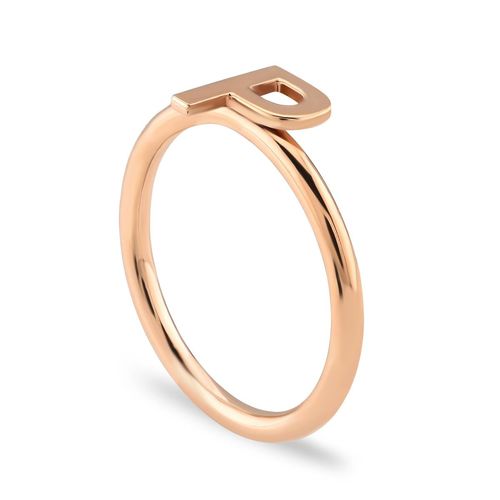 SembolGold - Harf Altın Yüzük ROse (1)