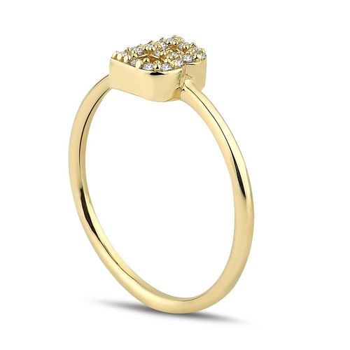 SembolGold - Harf Altın Yüzük Taşlı Gold (1)
