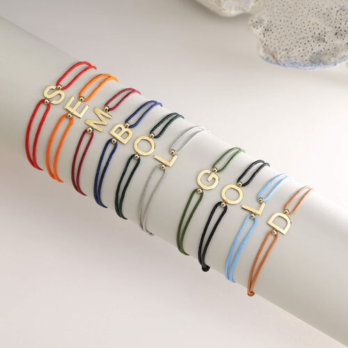 Harf Bileklik 14K İpek Tasarım - SembolGold