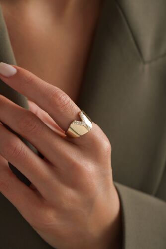 Harf Yüzük 14 Ayar -Y- - SembolGold