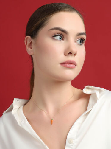 Havuç Altın Kolye 43 cm - SembolGold