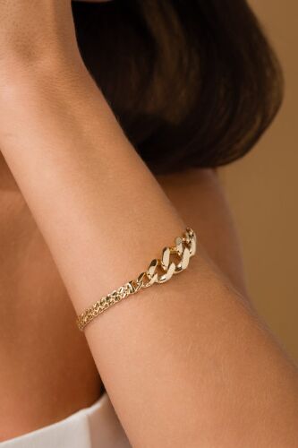 İkili Tasarım Gurmet Bileklik 14 Ayar - SembolGold