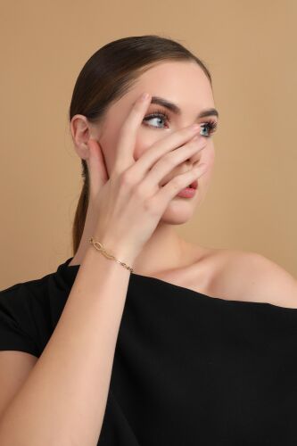 Işıltı Kavis Altın Bileklik 18-20 cm - SembolGold