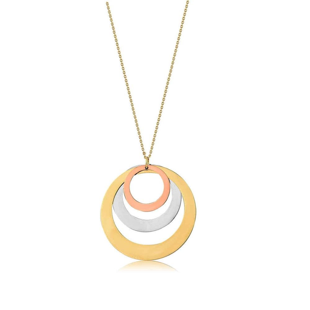 

İsim Yazılan Altın Kolye Üç Renk 14k Gold