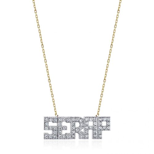 İsimli Altın Kolye Taşlı - SembolGold