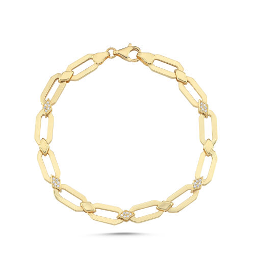 Kalın Halkalı Klasik Altın Bileklik 7 mm-20 cm - SembolGold