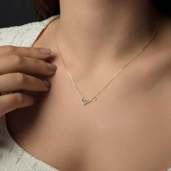 SembolGold - Kalp Sonsuzluk Altın Kolye 14K Gold (1)