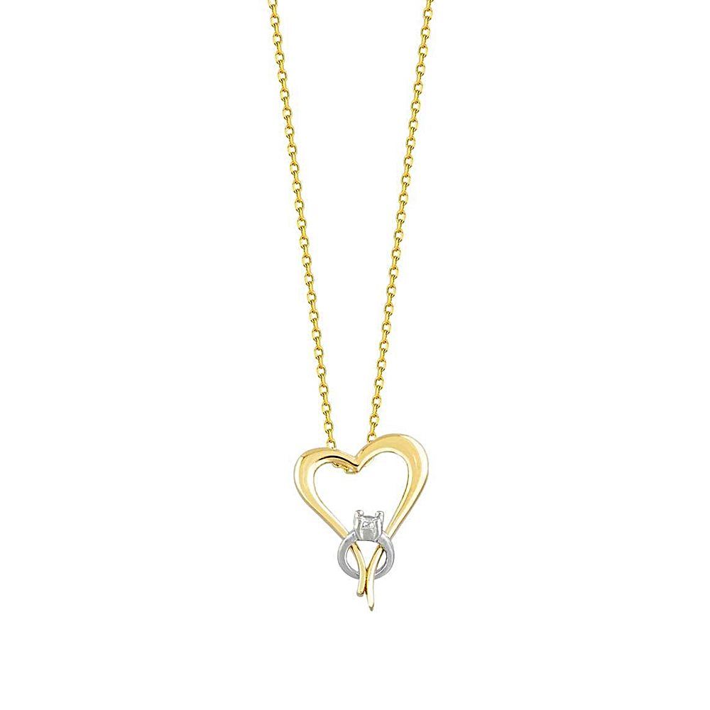 

Kalp Tektaş Altın Kolye 14k Gold