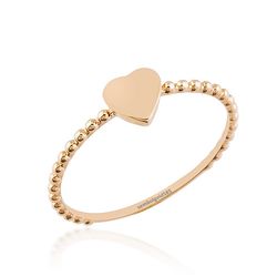 Kalp'li Rose Altın Yüzük Top 14 K Gold - SembolGold