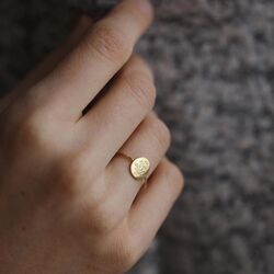 Kişiye Özel Altın Yüzük 14K Şövalye - Thumbnail