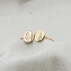 Kişiye Özel Altın Yüzük 14K Şövalye - Thumbnail