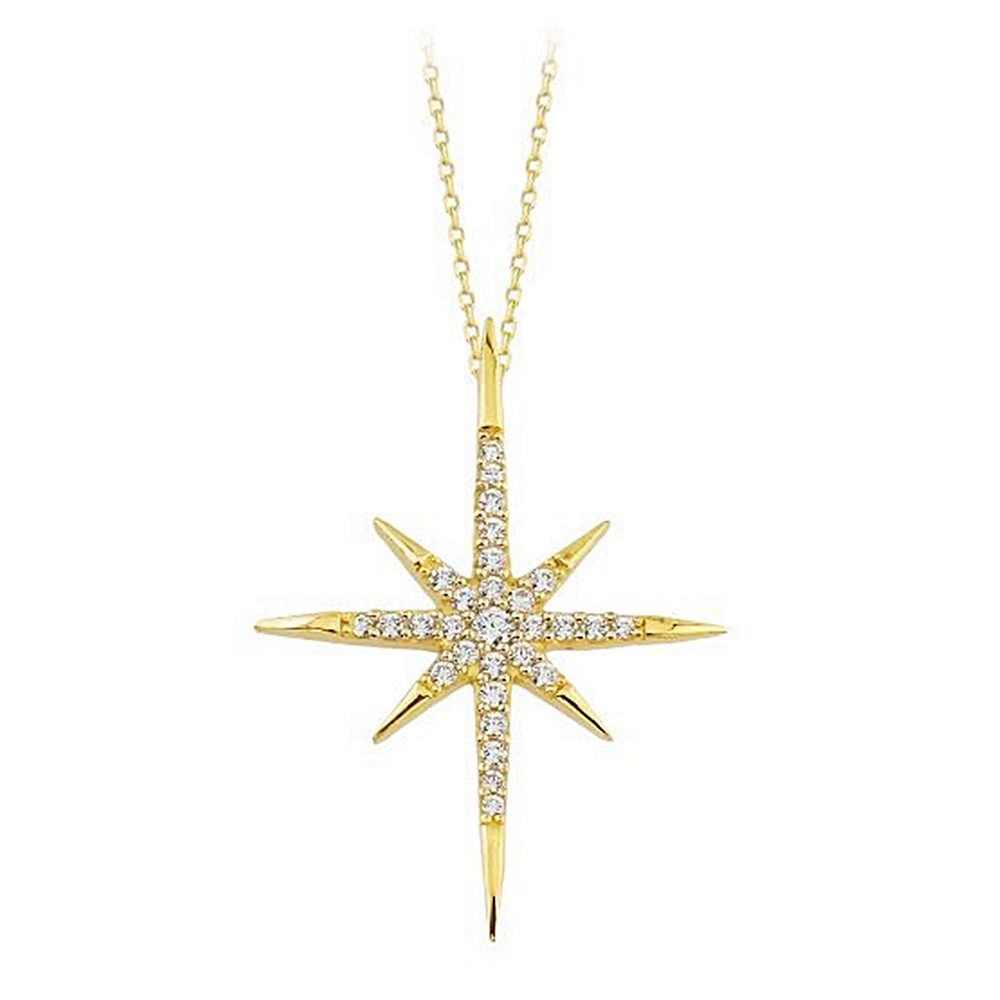 

Kutup Yıldızı Altın Kolye 14k Gold Taşlı