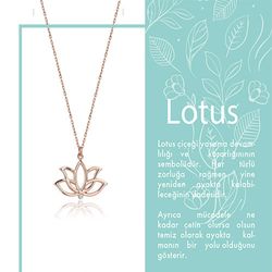 Lotus Pırlanta Kolye - Thumbnail