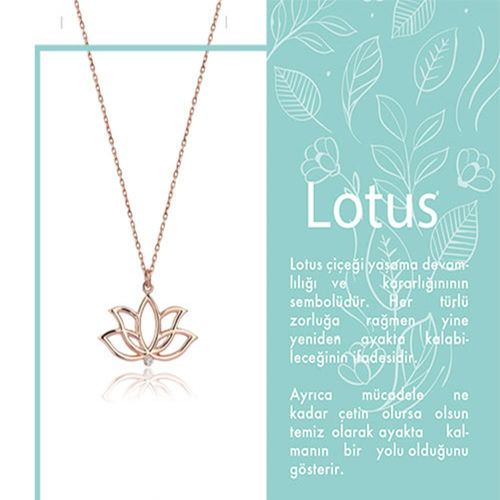 SembolGold - Lotus Pırlanta Kolye (1)