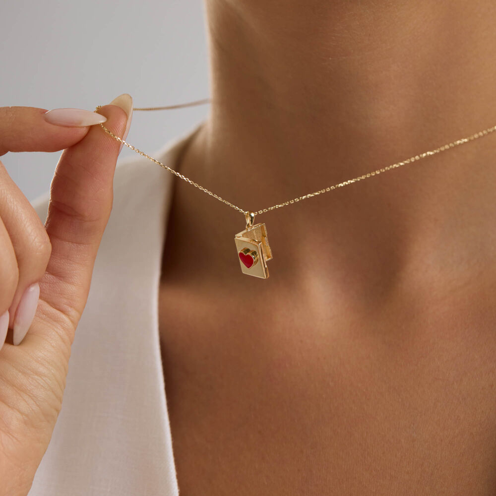 Love Secret Resimli Kolye 10.1 mm  45 cm 