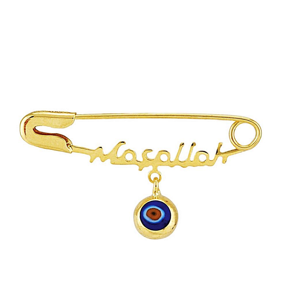

Maşallah Altın Çengel İğne Göz Boncuklu Unisex