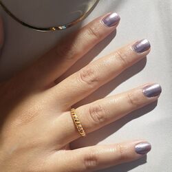 SembolGold - Mineli Altın Yüzük 14K Turuncu Modernize (1)